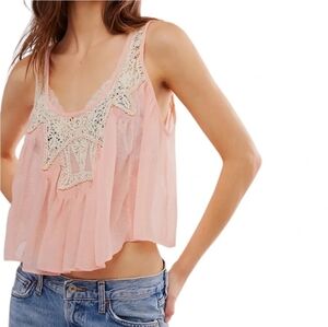 Free People Girlie Pop Tank Swing Top